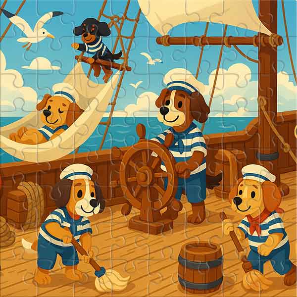 Adventures of the Four-Legged Sailors Jigsaw Puzzle