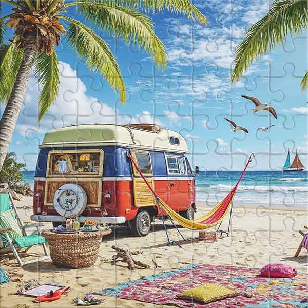 Paradise Spot by the Ocean Jigsaw Puzzle