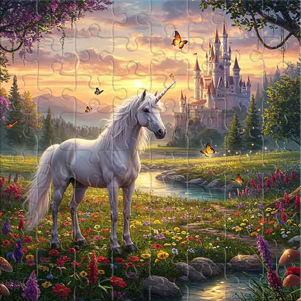 The Enchanted Forest of the Unicorn Jigsaw Puzzle
