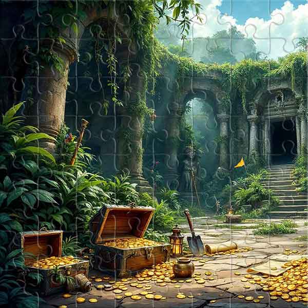 Treasures of the Lost Temple Jigsaw Puzzle