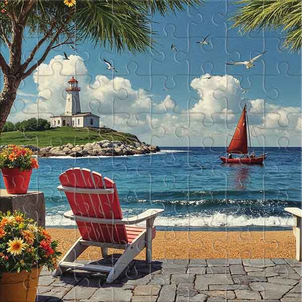 Summer Escape by the Shore Jigsaw Puzzle