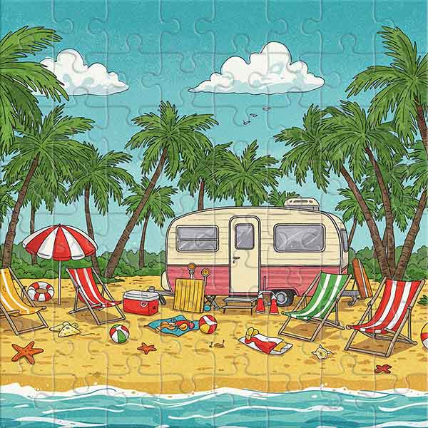 Tropical Beach Getaway Jigsaw Puzzle
