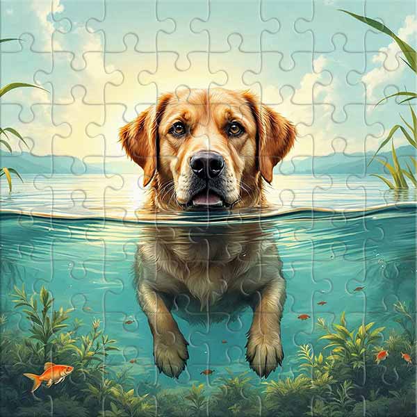 Labrador’s Water Stroll Jigsaw Puzzle