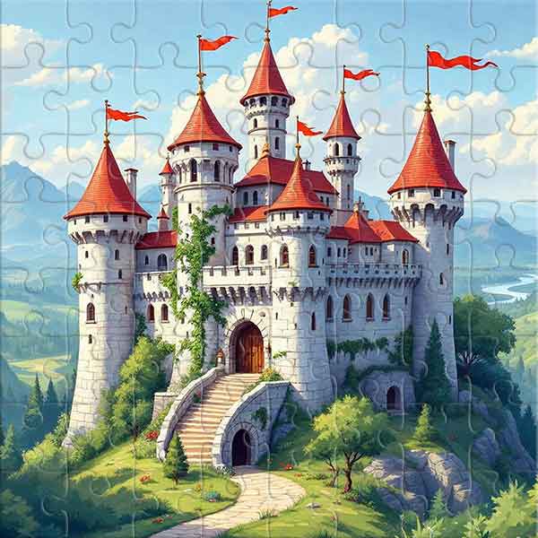 Castle Above the River Jigsaw Puzzle