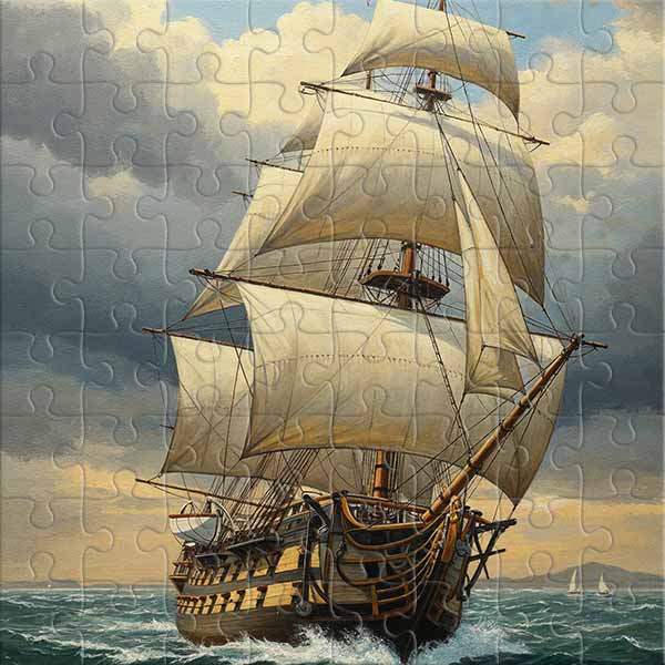 Under Full Sail Jigsaw Puzzle
