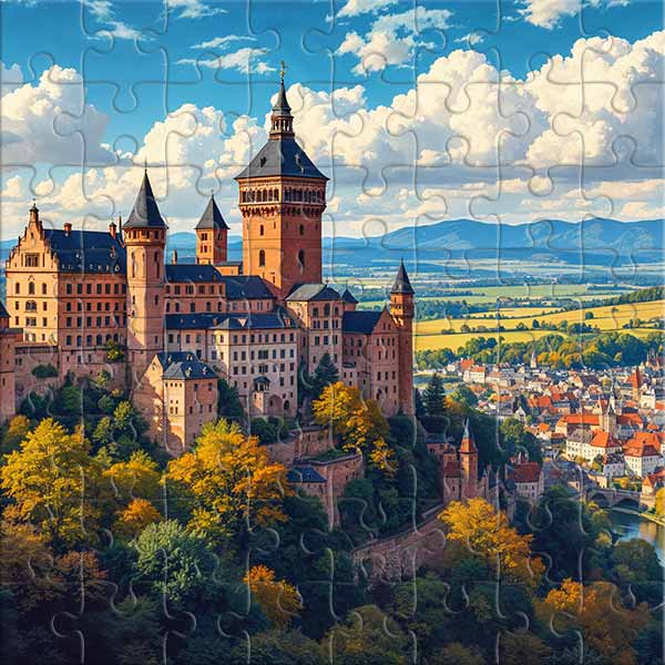 Le château surplombant la ville Puzzle