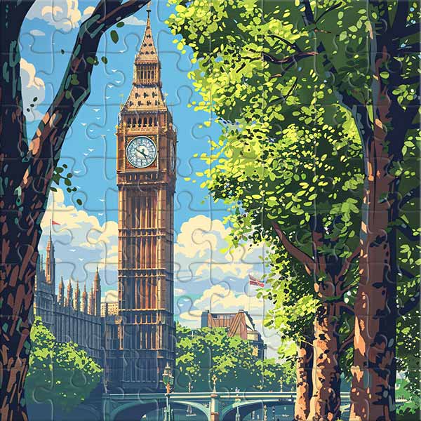 La grande horloge de Westminster, Londres Puzzle