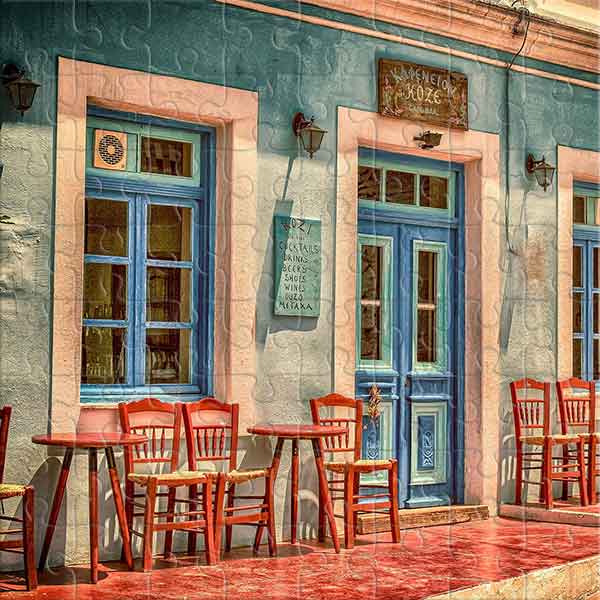 Una tarde de verano en el café “Kozi” Rompecabezas