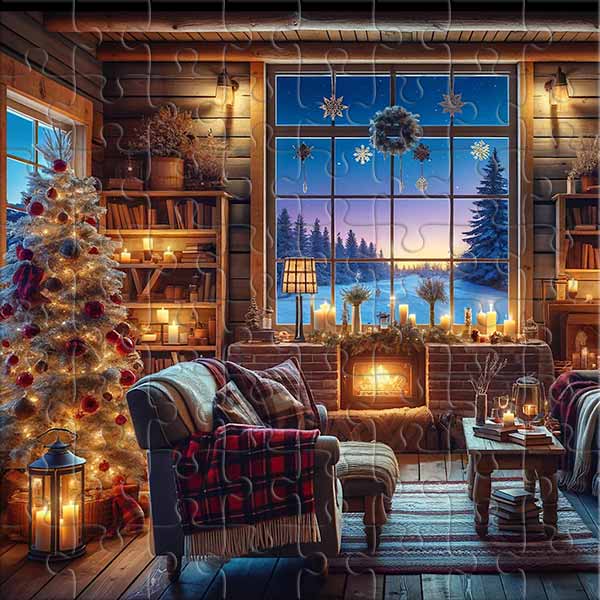 Soirée chaleureuse de Noël Puzzle