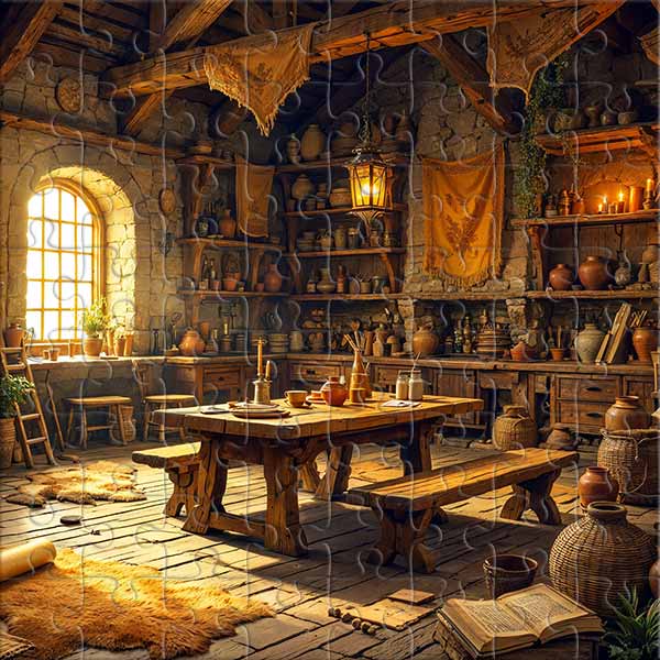 Chambre médiévale - Vie quotidienne d’autrefois Puzzle
